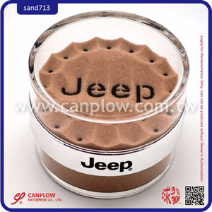 Rouleau de sable doré en acrylique forme cylindre, logo personnalisé, cadeaux promotionnels, poids en papier - Product Image 3