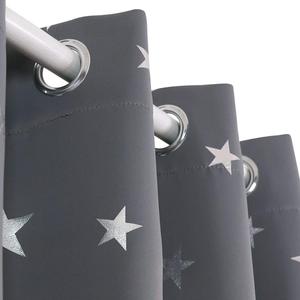 El más nuevo diseño oscurecimiento con aislamiento térmico arandela paneles plata estrellas papel <span class=keywords><strong>de</strong></span> impresión cortina listo - Product Image 3