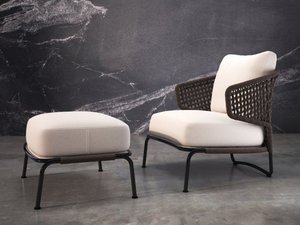 Ensemble <span class=keywords><strong>de</strong></span> chaise et pouf <span class=keywords><strong>de</strong></span> <span class=keywords><strong>jardin</strong></span> <span class=keywords><strong>en</strong></span> corde tressée au design unique et confortable - Product Image 3