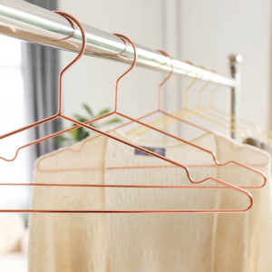 <span class=keywords><strong>Amazon</strong></span> Tùy Chỉnh Rose Gold Kim Loại Dây Quần Áo Móc Áo - Product Image 6