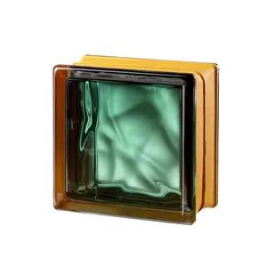Preço de tijolo de vidro transparente & cor, vidro decorativo para venda