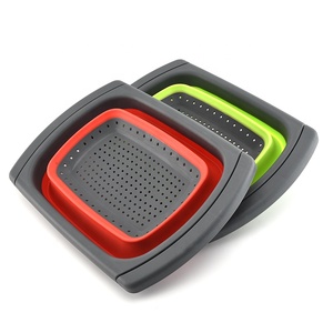 Égouttoir pliable sur évier avec poignées extensibles, panier égouttoir <span class=keywords><strong>rétractable</strong></span> pour cuisine - Product Image 5
