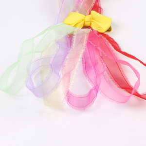 Venta al por mayor de Corea Sari de Organza de seda Chiffon borla cinta - Product Image 1
