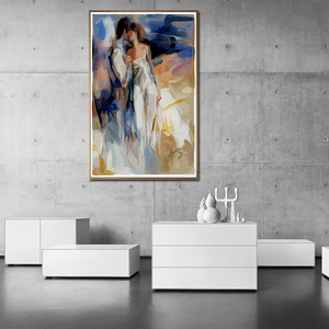 Articoli per la casa su tela personalizzata romantica moderna astratta coppia amore <span class=keywords><strong>pittura</strong></span> artistica - Product Image 5