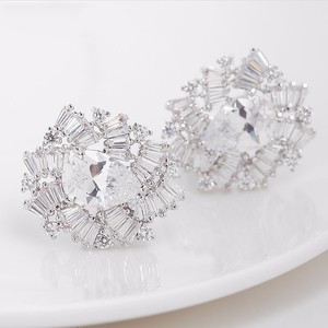 L'arrivée de nouveaux clair dormeuses de diamants zircone cubique Teemi de luxe pour femmes de la mode bijoux de mariée - Product Image 3