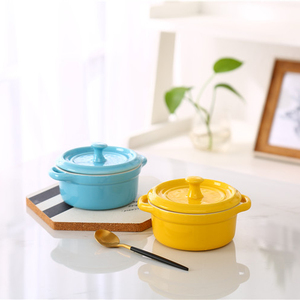 Usine en gros de haute qualité moderne <span class=keywords><strong>pas</strong></span> <span class=keywords><strong>cher</strong></span> rond en céramique casserole avec couvercle - Product Image 1