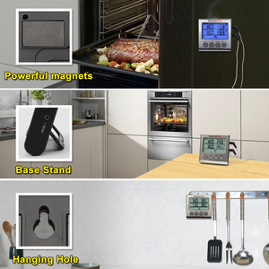 ThermoPro TP17 Dual Probe <strong>Digital</strong> Kitchen Meat <strong>Thermometer</strong> <strong>Food</strong> Grill <strong>Thermometer</strong> With Timer Mode for Smoker - Product Image 6