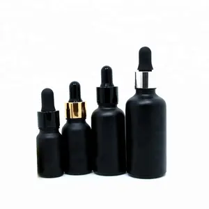 30ml 50ml 100ml black froste dapothecary beard oil essential round bottle with dropper
