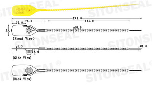 Đảm Bảo chất lượng Kéo Chặt Chẽ Cơ Chế Khóa Bảo Mật Cao Con Dấu Nhựa Sử Dụng cho Ngân Hàng Hãng Hàng Không Express - Product Image 2
