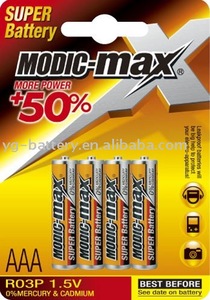 Zinco manganese Batteria <span class=keywords><strong>AAA</strong></span> <span class=keywords><strong>R03</strong></span> - Product Image 3