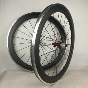 28インチ自転車合金カーボンホイールセット60mmカーボン合金クリンチャーホイールセット中国カーボンホイール合金ブレーキ面700C - Product Image 2