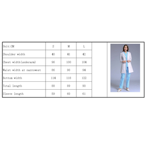 Polvere Medico Labcoat Resistente Agli Acidi Bianco Blu <span class=keywords><strong>Camice</strong></span> da laboratorio - Product Image 6