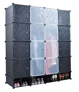 Tủ quần áo di động bằng nhựa có thể điều chỉnh PP tủ quần áo lớn tủ quần áo tủ quần áo với cửa ra vào - Product Image 1