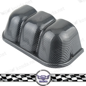 Jauge de tableau de bord à 3 trous en carbone universel de 2 pouces 52mm avec support pour voiture - Product Image 2