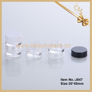 Custom 5 <strong>Gram</strong> Luxury Round Empty 2 in 1 Plastic Small Eye Cream Single <strong>Eyeshadow</strong> Jar - Product Image 2