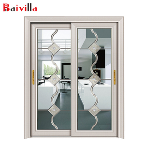 <span class=keywords><strong>Puerta</strong></span> Principal de Aluminio con <span class=keywords><strong>Doble</strong></span> Vidrio y Diseño de Rejilla, con Puertas Corredizas <span class=keywords><strong>para</strong></span> Cocina - Product Image 3