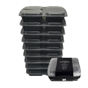 Groothandel Upscale Lunchbox Containers Wegwerp Plastic 3 Compartiment Bento Lunchbox