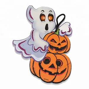 Pesta Halloween Dekorasi Lucu Hantu Labu Dinding Pola Tanda Menggantung Papan Hadiah Halloween