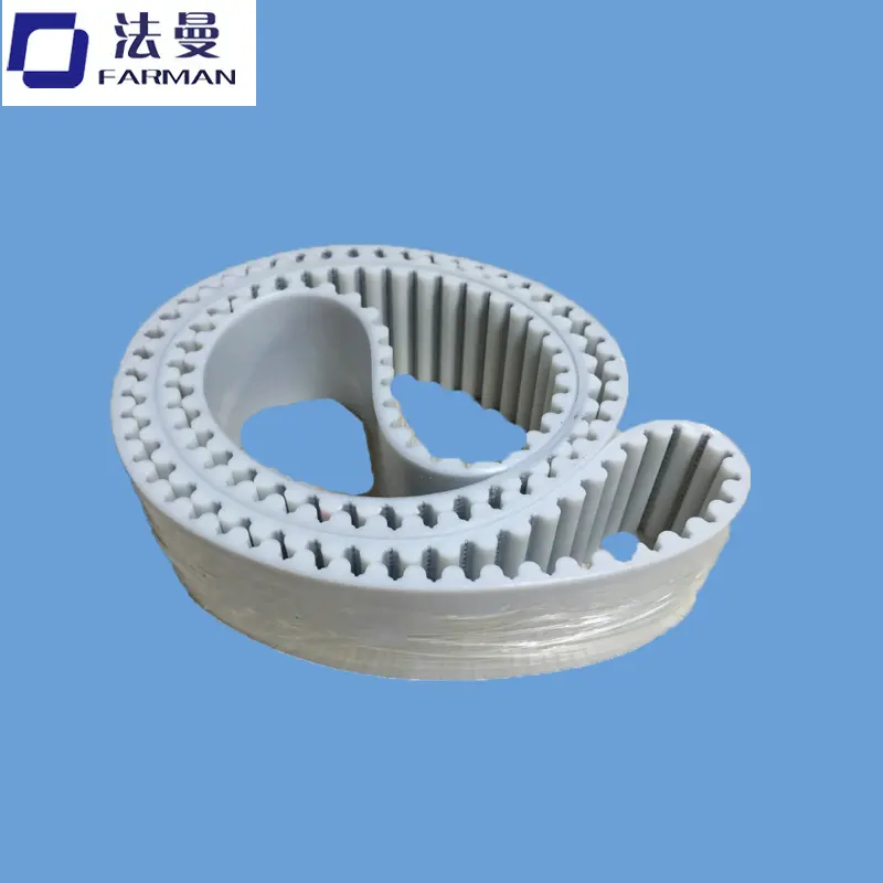 White Color industrial endless Pu timing belt in transmission belt from China
