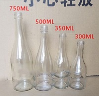 Bouteille en verre d'eau minérale française Evian de haute qualité pour boissons, 350 ml, 500 ml, 750 ml