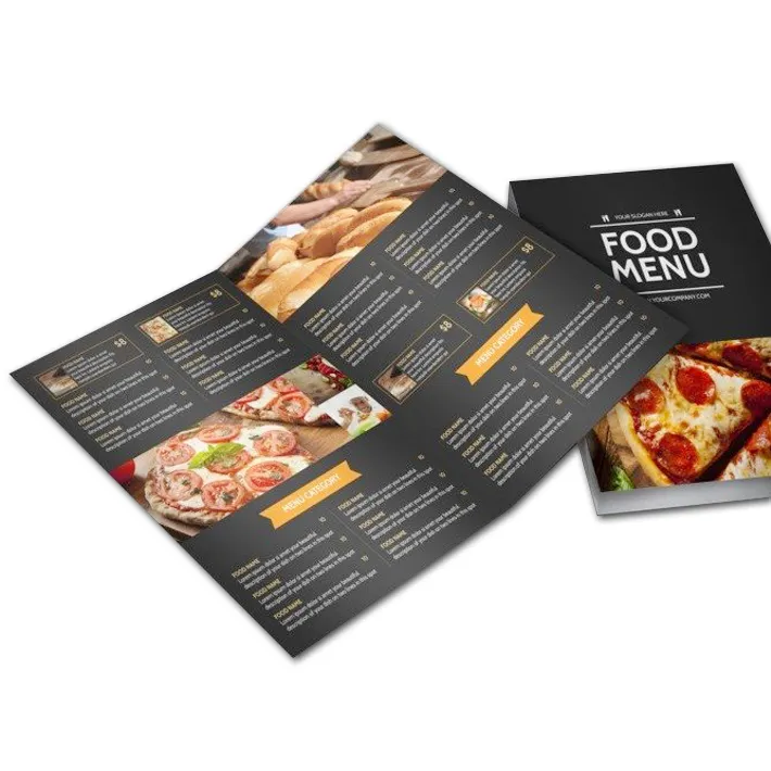 Custom A2 A3 A4 A5 commercial poster / leaflet / flyer/menu printing wholesale