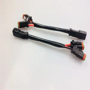 deutsch high quality Y Shape Deutsch DT DTP Adapters 2 pin Connectors Splitter harness for car headlight LED Light Bar 15cm 18 gauge