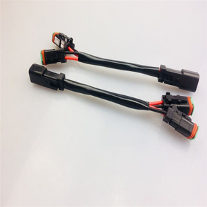 Y-Vorm Deutsch Dt Dtp Adapters <span class=keywords><strong>2</strong></span> Pin Connectoren Splitter Harnas Voor Auto Koplamp Led Licht Bar 15Cm 18 Gauge - Product Image 1