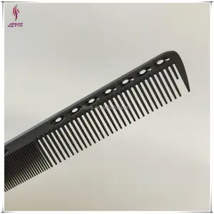 Sisir Pangkas Rambut Hitam Serat Karbon, Sisir Rambut Profesional