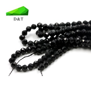 Fabriek groothandel hoge kwaliteit natuurlijke zwarte spinel ronde facet kralen Guangxi Wuzhou fabriek directe verkoop - Product Image 4