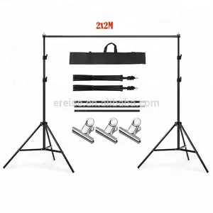 6.5x6.5Ft 2x2M Photo Studio Adjustable Background Stand Kit Backdrop Support System Stand with Carry Bag