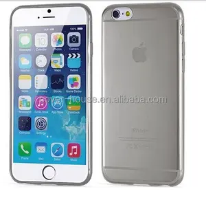 Ultra ince 0.3mm şeffaf kristal şeffaf TPU kılıf Apple iPhone 6 için artı 5.5/ iphone6 +