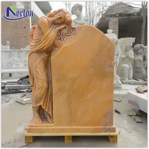 हाथ से नक्काशीदार धार्मिक पत्थर पर नक्काशी क्रॉस महिला मूर्ति क़ब्र का पत्थर सफेद संगमरमर का समाधि का पत्थर कब्र के लिए मुख्य पत्थर