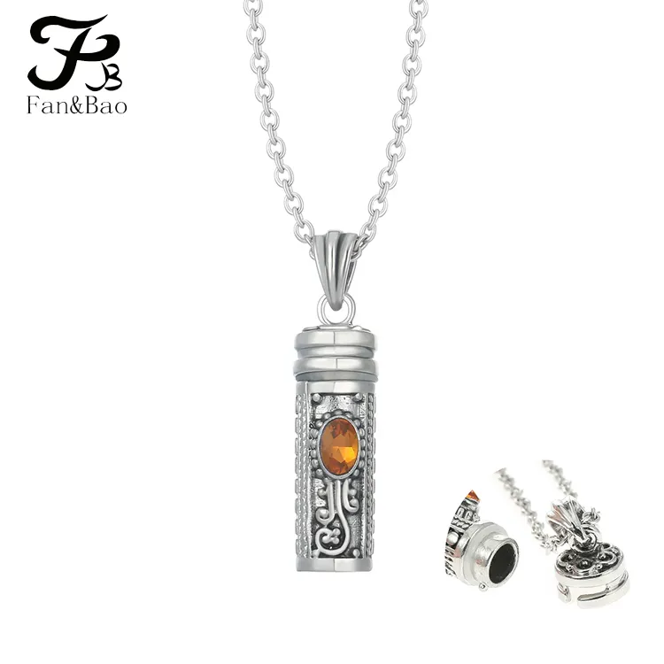 Bar pendant Necklace Oil Perfume Diffuser Jewelry Personalized 12colors Birthday stone Cremation Ash Necklace