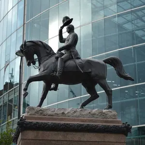 Бронзовая скульптура Classica в европейском стиле с лошадью большого размера, статуя всадника для наружного украшения сада