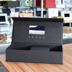 Tùy Chỉnh Sang Trọng Hình Chữ Nhật Đen Đóng Gói Hộp 7 Inch Video Photo Presentation <span class=keywords><strong>Box</strong></span> Đối Với Quà Tặng Mỹ Phẩm Jewelry Kinh Doanh Lưu Niệm - Product Image 3
