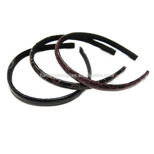 Simple de cuero banda de pelo diadema de plástico de la cabeza de lujo- alice banda de pelo para las mujeres - Product Image 1