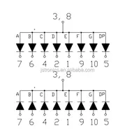 Panneau Led Smd à 1 chiffres de 0.2 pouces, 7 segments, couleur rouge, 1 chiffres, 0.2 pouces