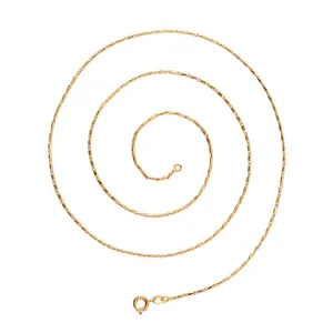 45165 xuping gold plated simple style single chain necklace environmental alloy material for making