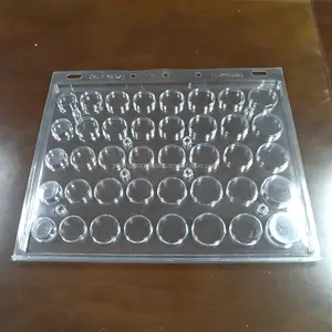 Vacuum formed PET blister clamshell packaging for coins Transparent waterproof clear PET plastic tray for coins with low cost