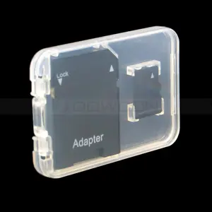 2合1透明透明SD/TF卡案例持有人盒存储携带收纳盒SD TF卡