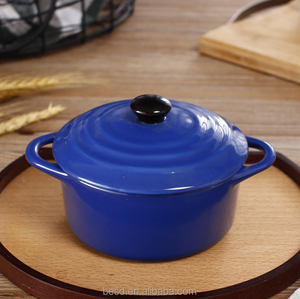 Juego de Tazones de Sopa de Cerámica para <span class=keywords><strong>Microondas</strong></span>, Diseño Moderno y Colorido, con Asas y Tapa - Product Image 5
