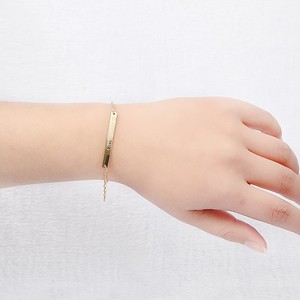 ゴールドバーカスタムネーム刻印ブレスレットパーソナライズされたイニシャルネームプレートモノグラムブレスレットブライドメイドギフト - Product Image 6