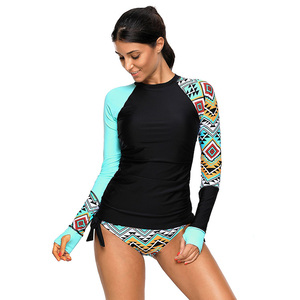 Manches longues Maillots De Bain <span class=keywords><strong>Tankini</strong></span> bloque la lumière directe du soleil femmes deux pièces maillots de bain filles tankinis - Product Image 4