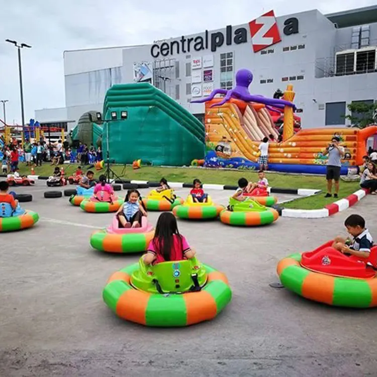 Qiqu-parachoques eléctrico para niños, batería para parque de atracciones, coche inflable de arena para exteriores