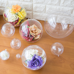 عيد الميلاد الديكور المورد DIY شفافة منفتح عيد الميلاد الكرة البلاستيكية للسوق الديكور - Product Image 6