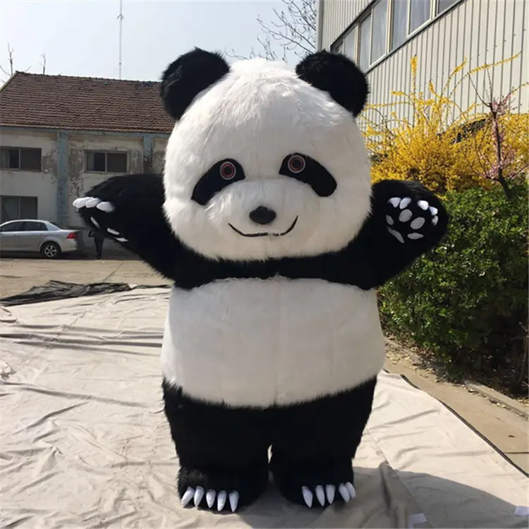 Gigante inflable <span class=keywords><strong>traje</strong></span> de la historieta de la mascota de adultos panda mascota para eventos