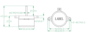 샌리 SF3225 12V 24V 브러시리스 마이크로 DC 팬 모터 32x25mm (<span class=keywords><strong>5mm</strong></span> 샤프트 직경 포함) 영구 자석 구조 - Product Image 6