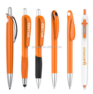Wholesale Branded Promotional Cheap Plastic Elegant <strong>Retractable</strong> Ballpoint <strong>Pen</strong> Custom Logo Orange <strong>Pens</strong> - Product Image 1