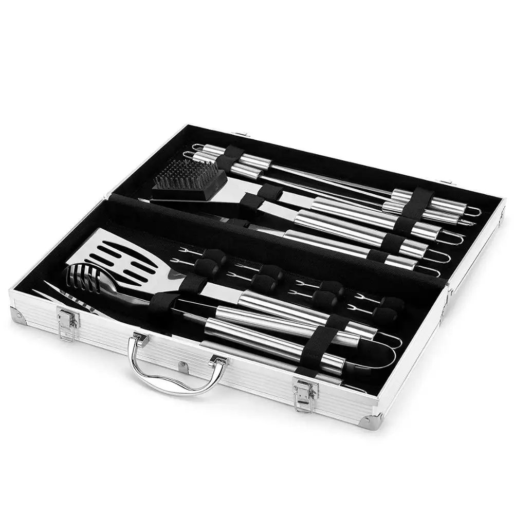 Wholesale 10-Piece Stainless Steel Barbecue Grill BBQ Tools Set