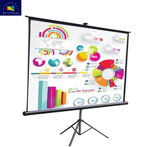 XY Screen Matt White manual/portable tripod projection screen for hotel/school/home/office and outdoor projection screen
